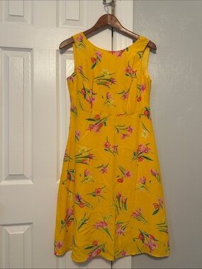 Casual Corner Yellow Floral Dress